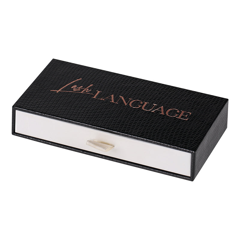 Fashionable False Eyelashes Black Drawer Box
