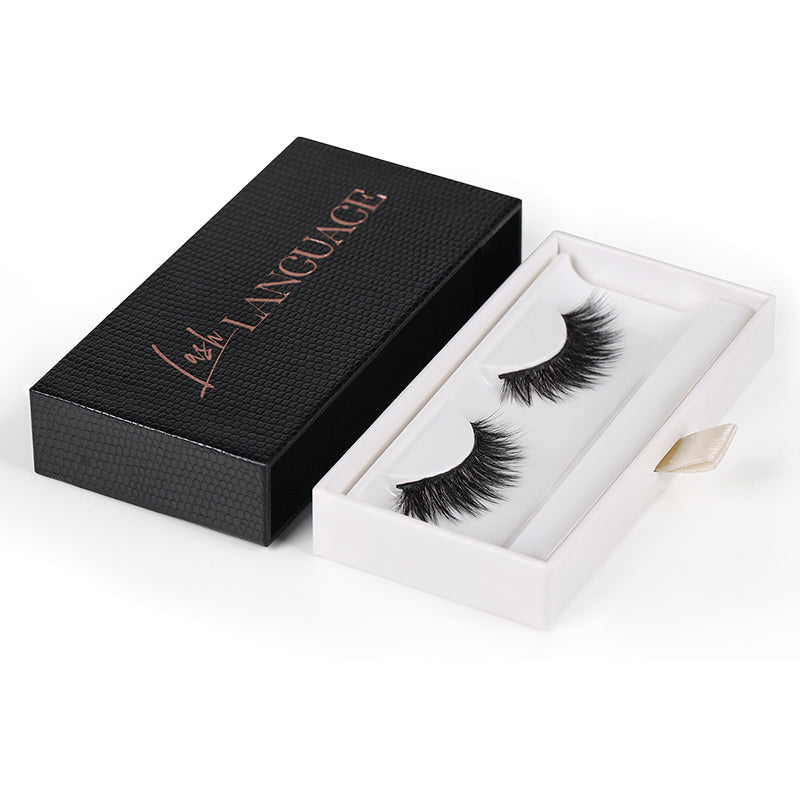 Fashionable False Eyelashes Black Drawer Box