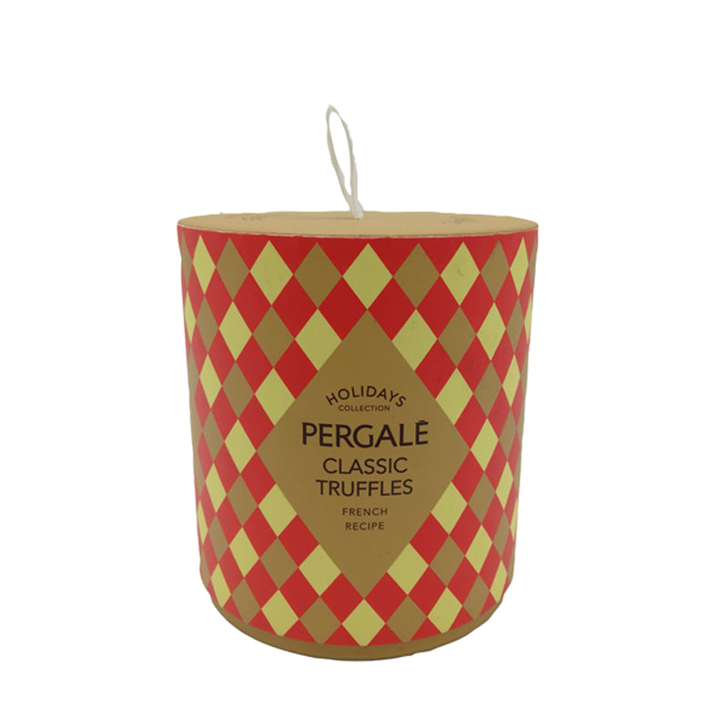 Custom Cylinder Christmas Packaging Golden Gift Box