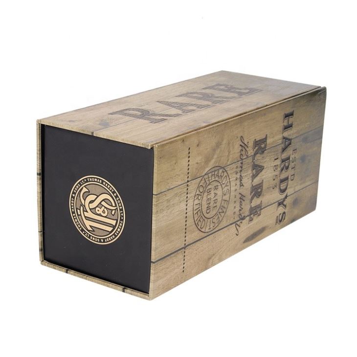Custom Wood Grain Tequila Gift Box